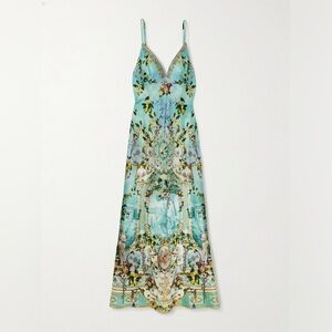NWT Camilla Aqua Floral Maxi Dress